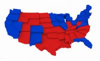 3D USA map Presidential Elections 2012