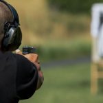 Police shooting practice at a shooting range