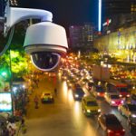 cctv installed on the wall to property security