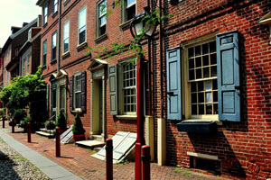 Row houses in Philadelphia, PA