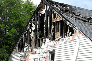 House damaged by fire
