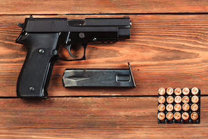 Gun with ammunition